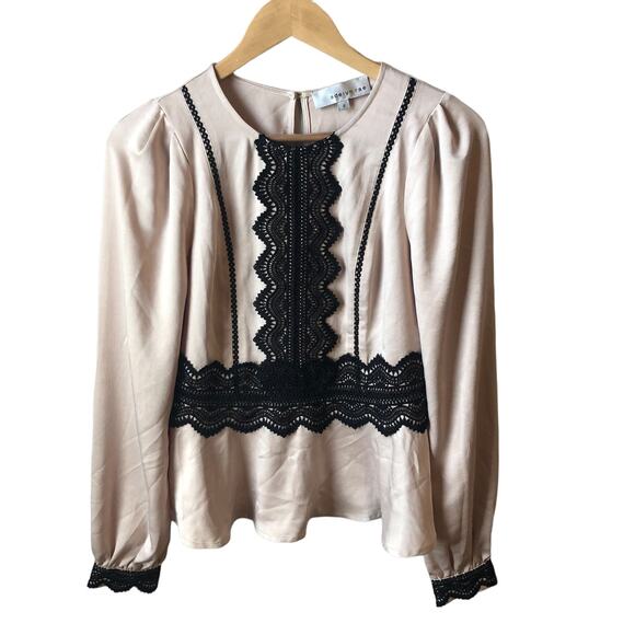 Anthropologie Adalyn Rae Cream Blouse Size S Preloved Condition - Picture 1 of 10